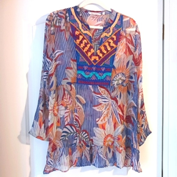 Soft Surroundings Sheer Blouse - Picture 1 of 4